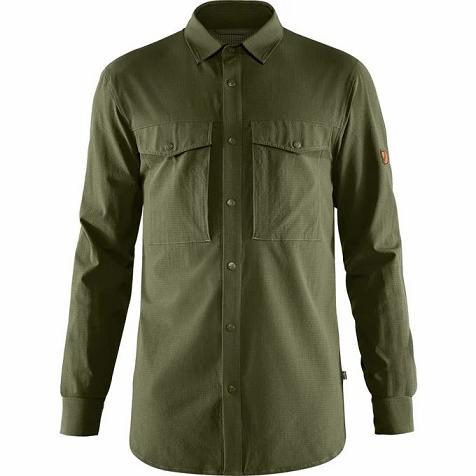 Fjallraven Abisko Shirts Green Singapore For Men (SG-75486)